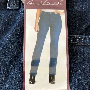 Gloria Vanderbilt Blue Straight Leg Jeans Classic Fit